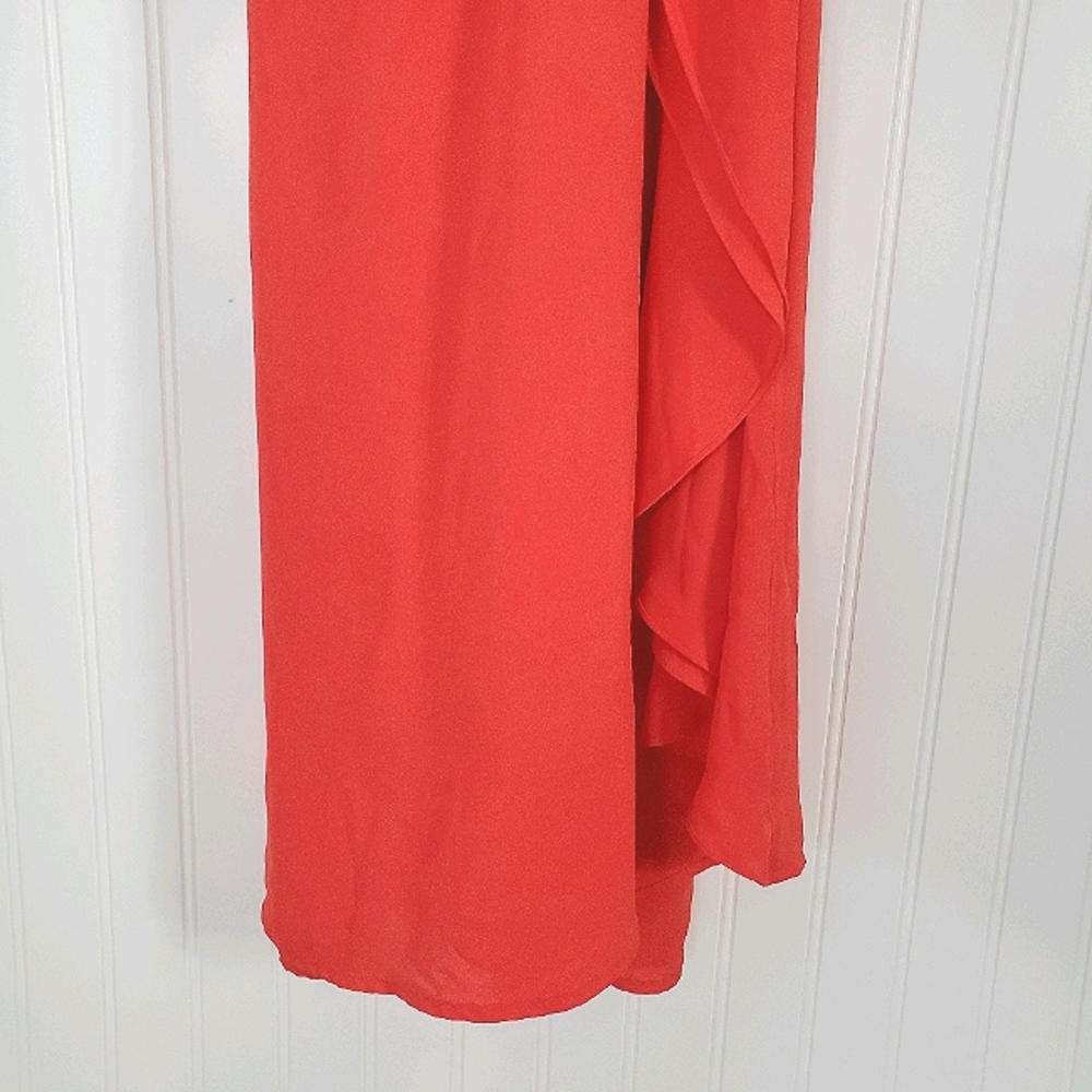 BCBGMAXAZRIA JANISA HALTER NECK RUFFLE DRESS - Picture 15 of 16